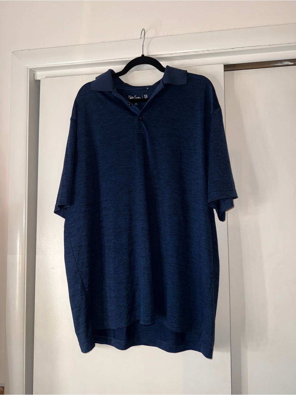 Walter Hagen Navy Textured Polo Shirt